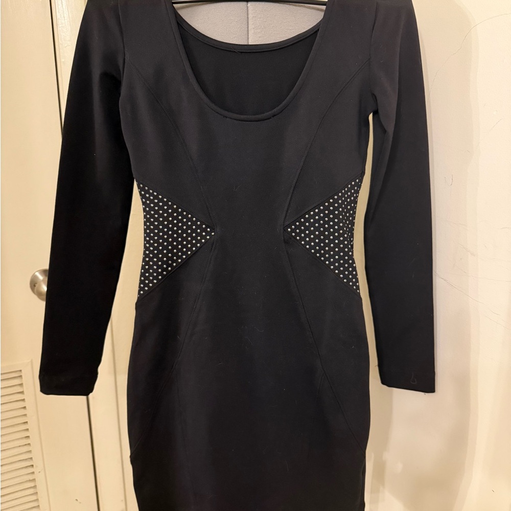 BCBGeneration Black Long Sleeve Bodycon Dress